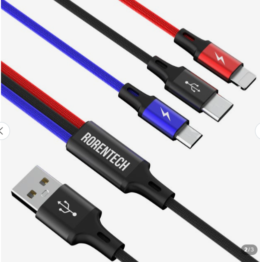 Rorentech (KR) Кабель 3-в-1 для быстрой зарядки (2 м)